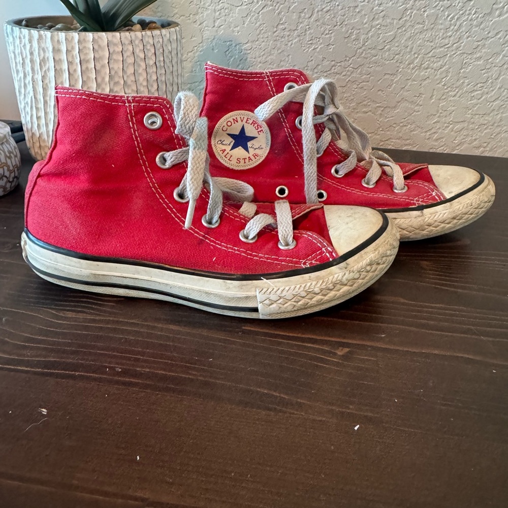 Converse Kids Red Canvas High-Tops